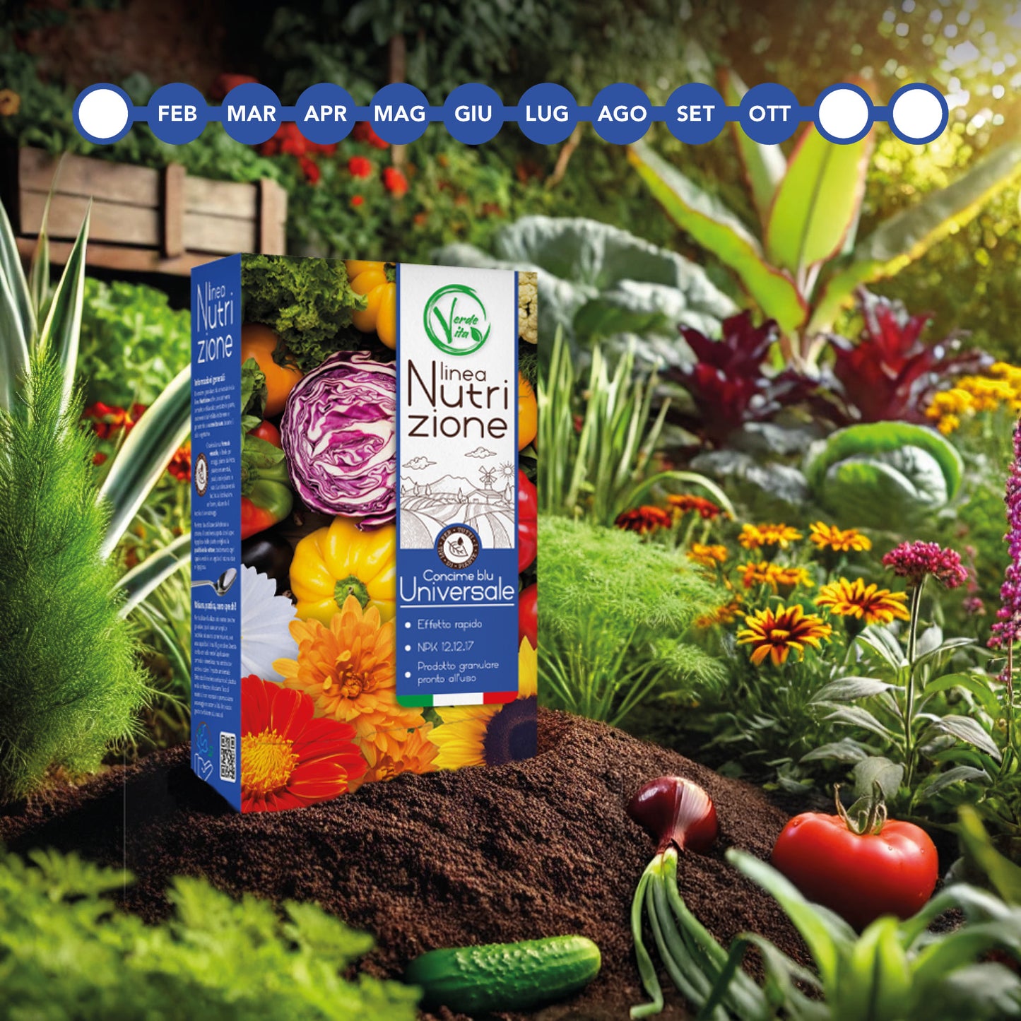 VerdeVita Concime Granulare Blu Universale – Nutrizione Completa per Ogni Tipo di Pianta