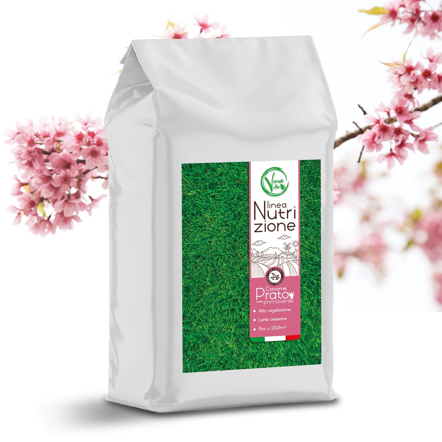 VerdeVita Concime Granulare Primavera per Prato – Crescita Vigorosa e Verde Intenso - Due Formati Disponibili