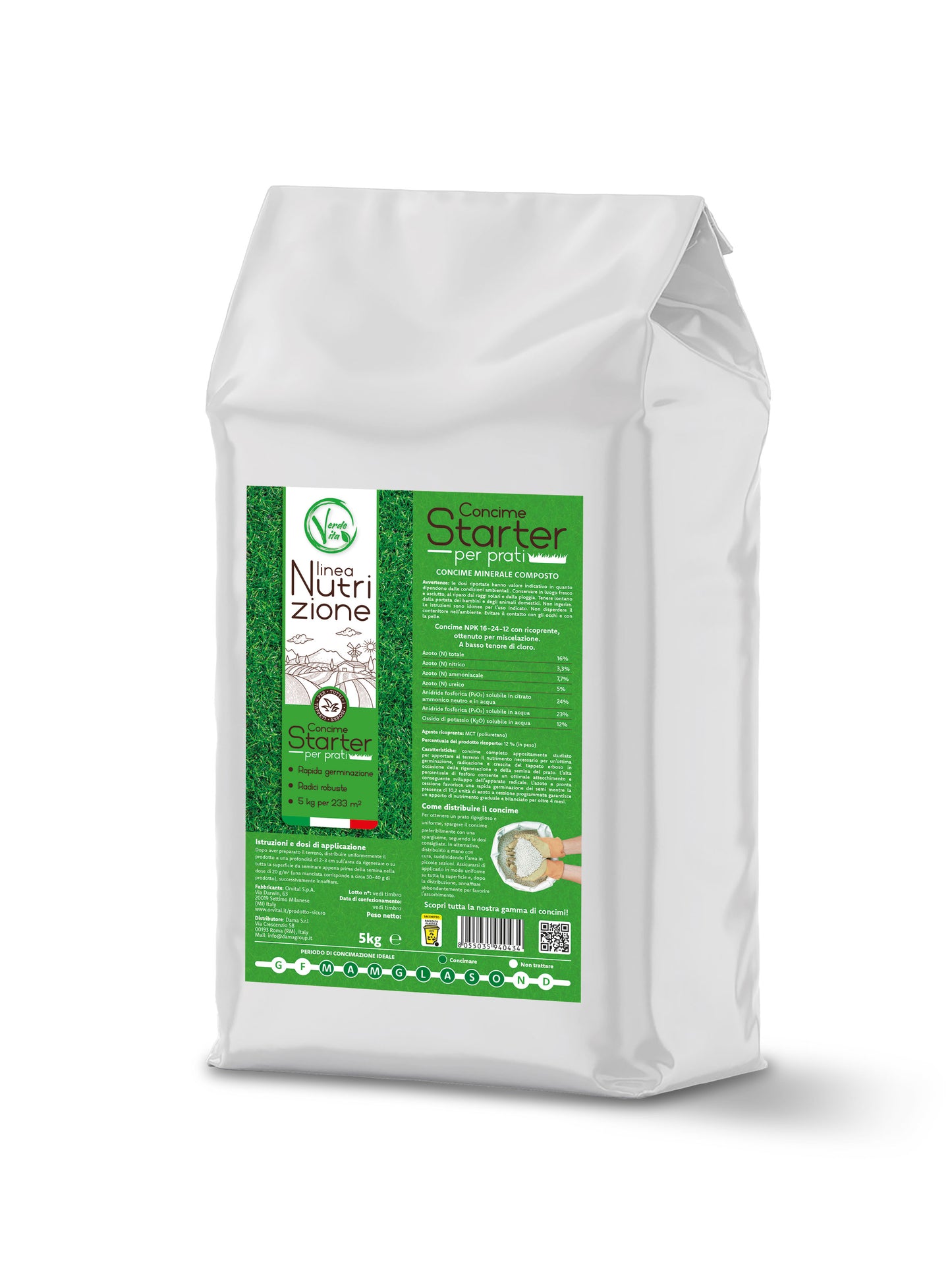 VerdeVita: Concime Granulare Starter per Prato – Nutrizione Ideale per Nuove Semine